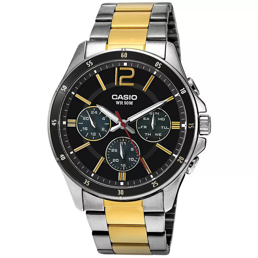 Casio ENTICER MEN MTP-1374HSG-1AVIF - A1652 Two-Tone Multi-Dial - Men's Watch