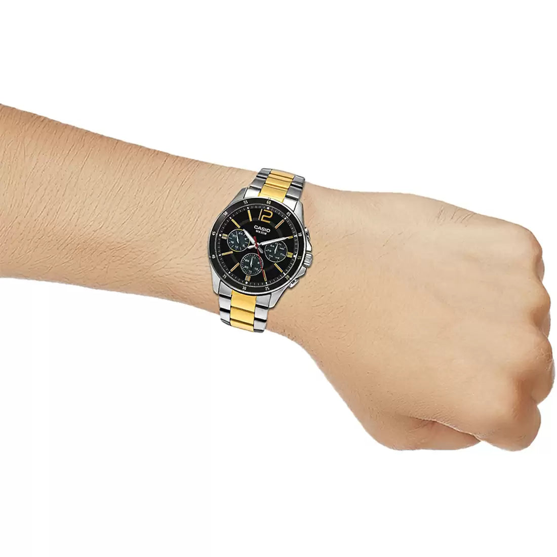 Casio ENTICER MEN MTP-1374HSG-1AVIF - A1652 Two-Tone Multi-Dial - Men's Watch