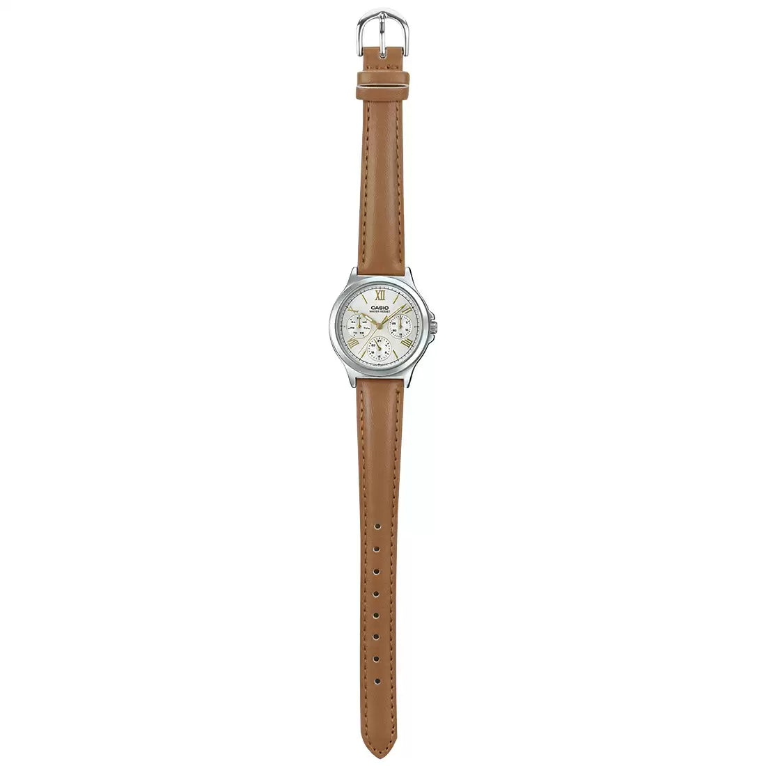Casio ENTICER LADIES LTP-V300L-7A2UDF - A1703 Brown Multi-Dial - Women's Watch