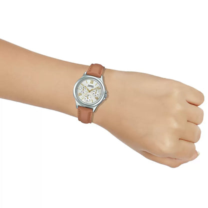 Casio ENTICER LADIES LTP-V300L-7A2UDF - A1703 Brown Multi-Dial - Women's Watch
