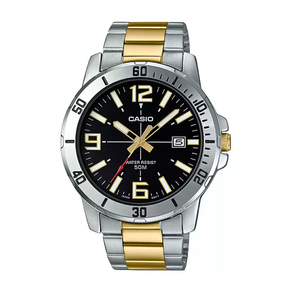A1735 Casio ENTICER MEN MTP-VD01D-1E2VUDF Black Dial Analog Watch