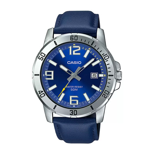 A1737 Casio ENTICER MEN MTP-VD01L-2BVUDF Blue Dial Analog Watch