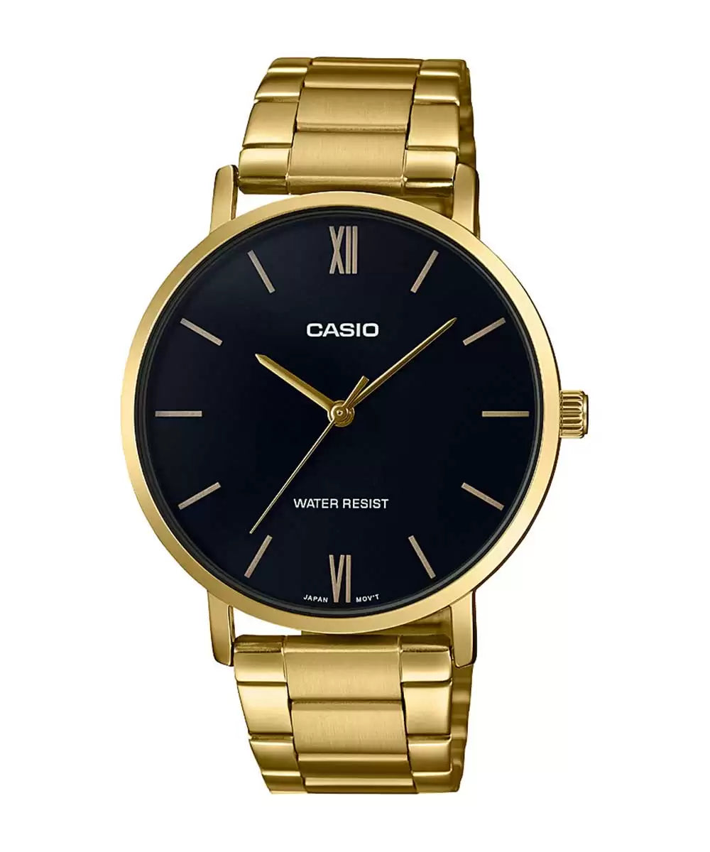 Casio ENTICER MEN MTP-VT01G-1BUDF - A1777 Gold Analog - Men's Watch