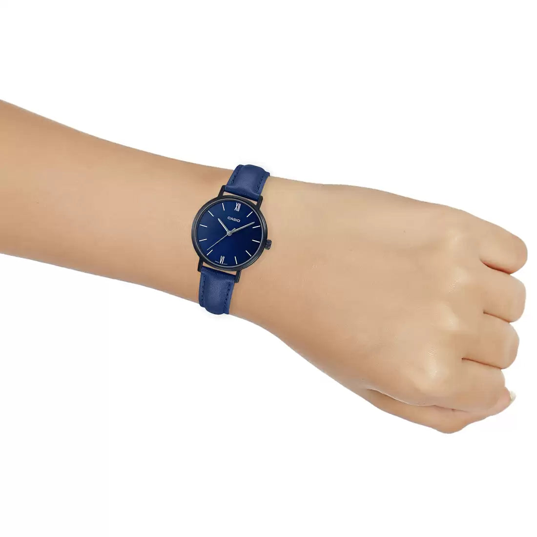 Casio ENTICER LADIES LTP-VT02BL-2AUDF - Blue Leather Analog Watch A2001