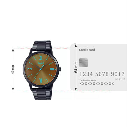 Casio ENTICER MEN MTP-E600B-1BDF - A2004 Black Analog - Men's Watch