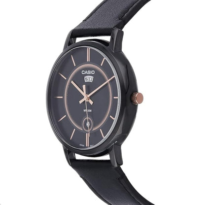 Casio MTP-B120BL-1AVDF A2043 Black Leather Men's Watch