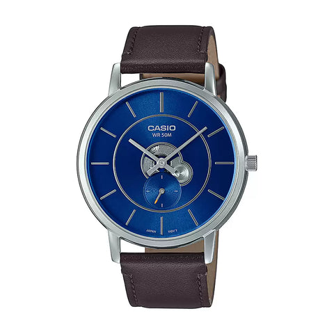 Casio ENTICER MEN MTD-B130L-2AVDF Leather Band Watch - A2131 - Buy Now at Sai Creations Watches