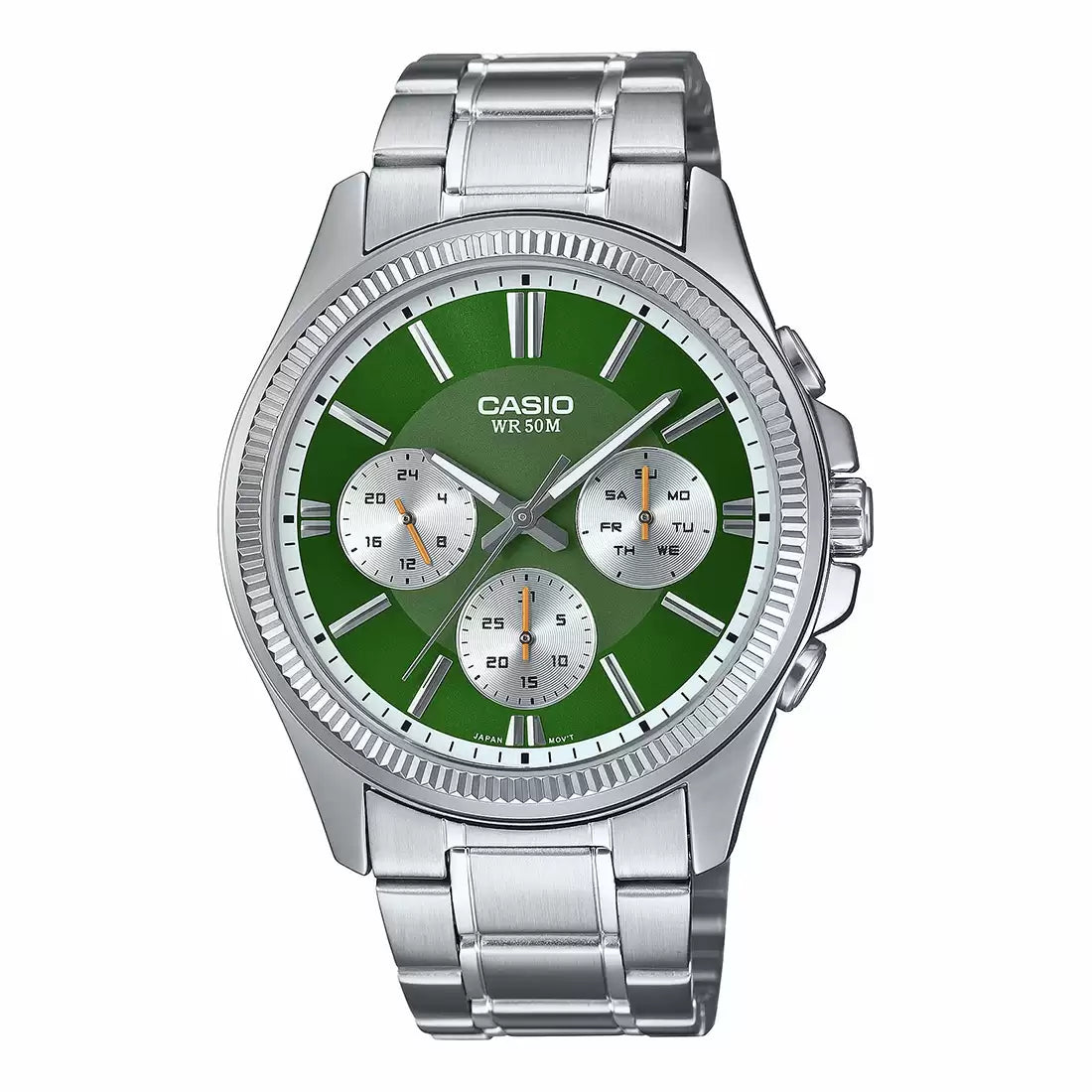 ENTICER MEN MTP-1375D-3AVDF Green Dial Analog Watch A2230