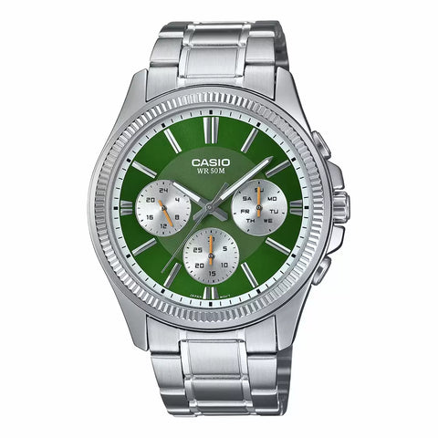 ENTICER MEN MTP-1375D-3AVDF Green Dial Analog Watch A2230 - Buy Now at Sai Creations Watches