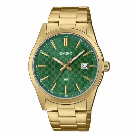 Casio ENTICER MEN MTP-VD03G-3AUDF Green Dial Analog Watch A2246 - Buy Now at Sai Creations Watches