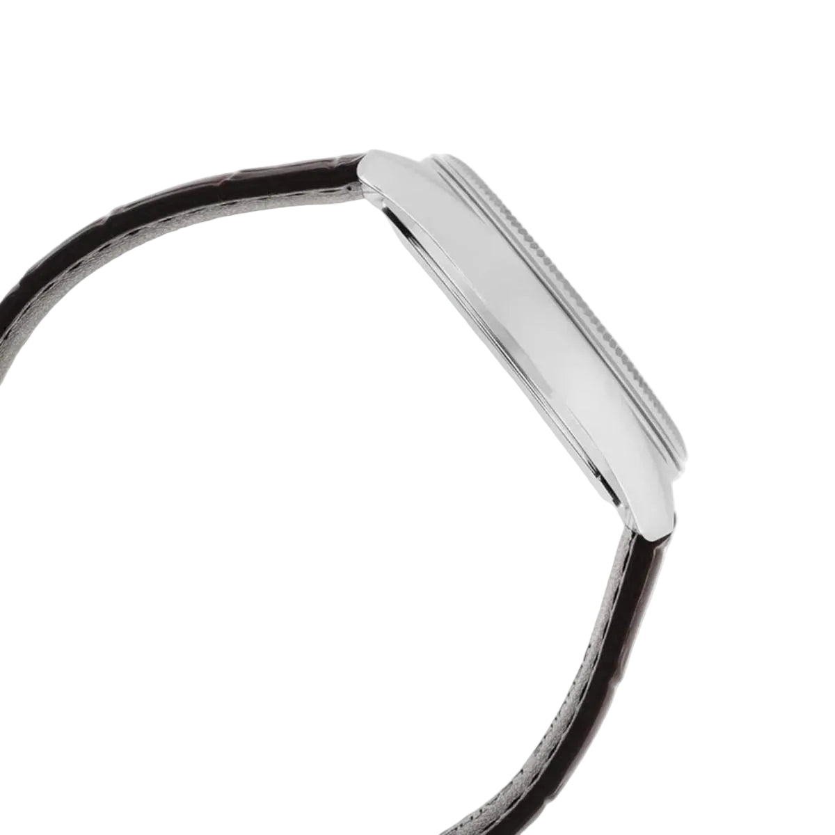 Silver bracelet on a light gray background