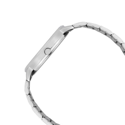 Silver bracelet on a white background