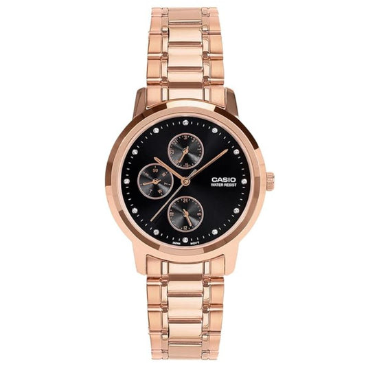 CASIO Quartz Black Dial Analog Watch For Women A2496