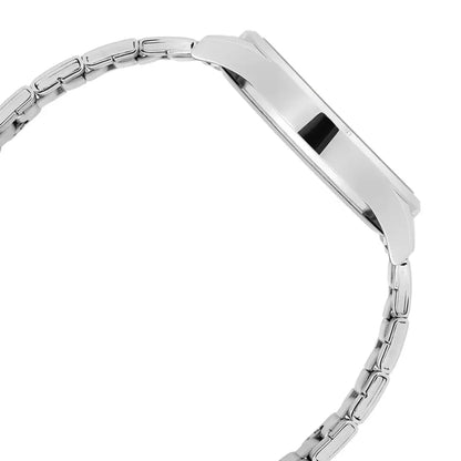 Silver bracelet on a white background