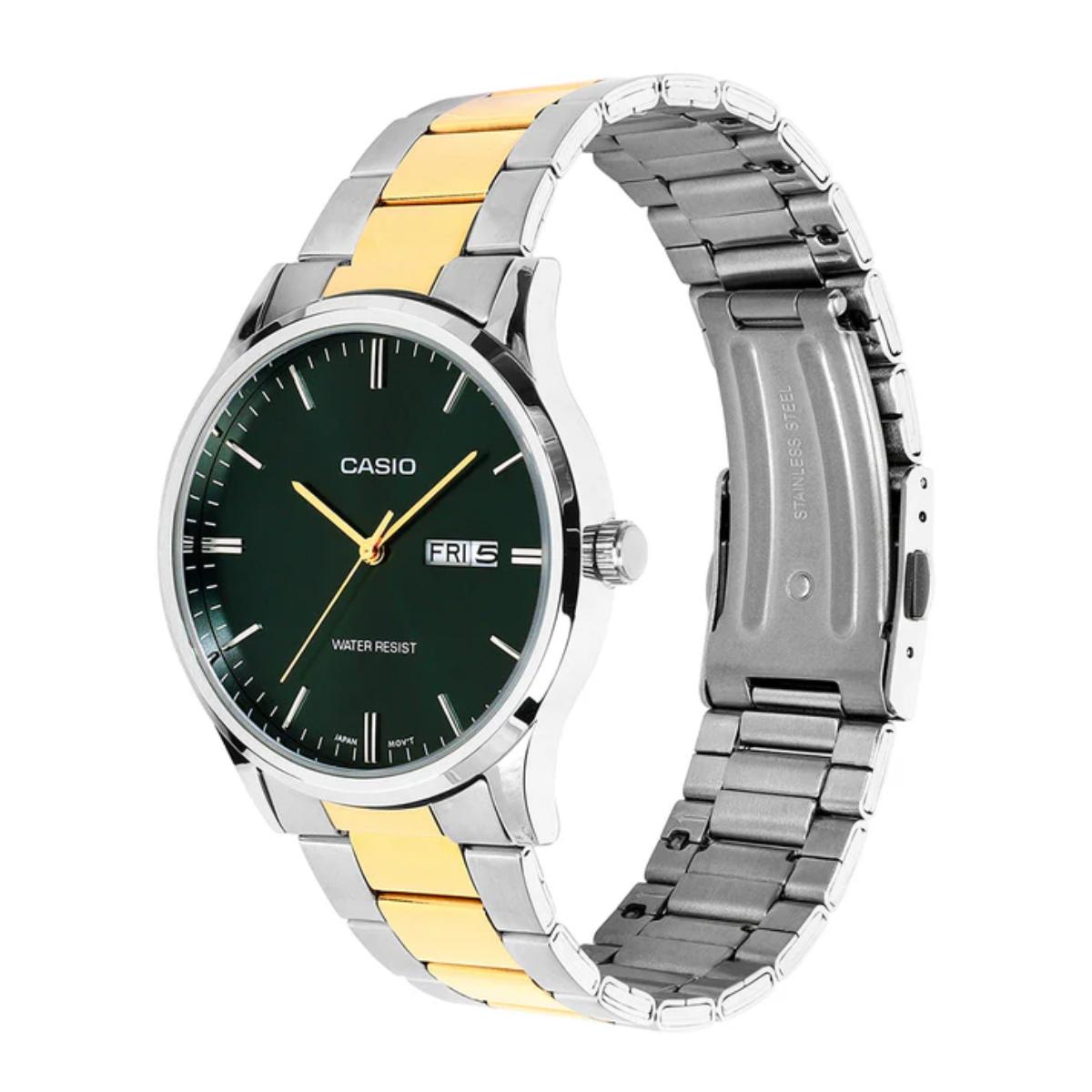 Casio ENTICER MEN MTP-SN8YSG-3B Green Dial Analog Watch A2518