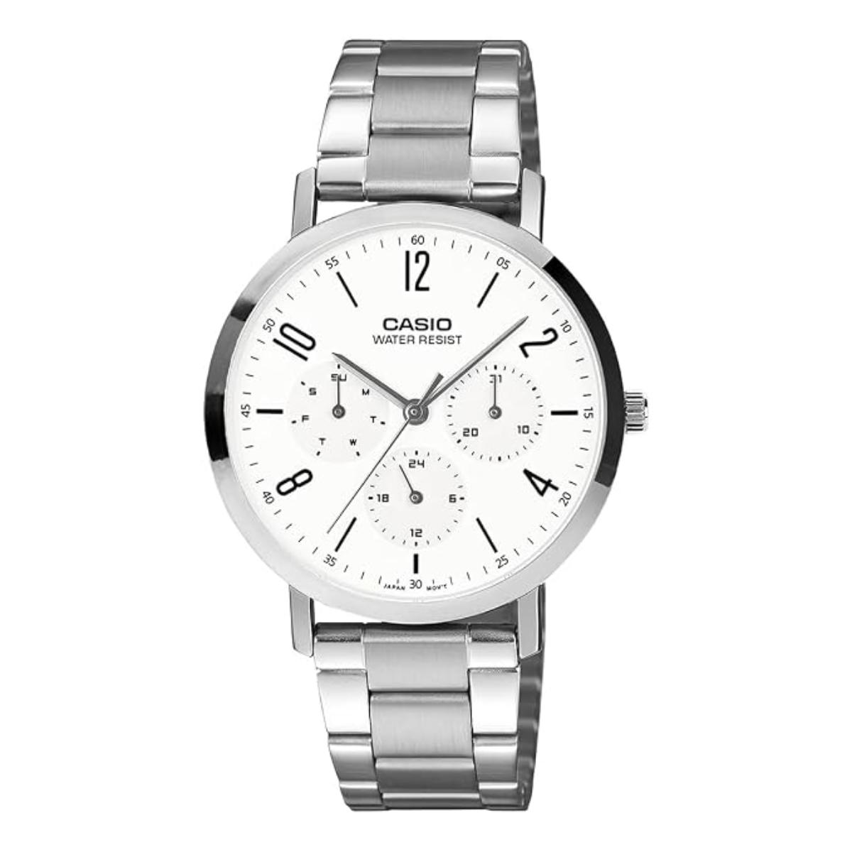 CASIO MTP-VT06D-7B White Dial Analog Stainless Steel Men's Watch A2569