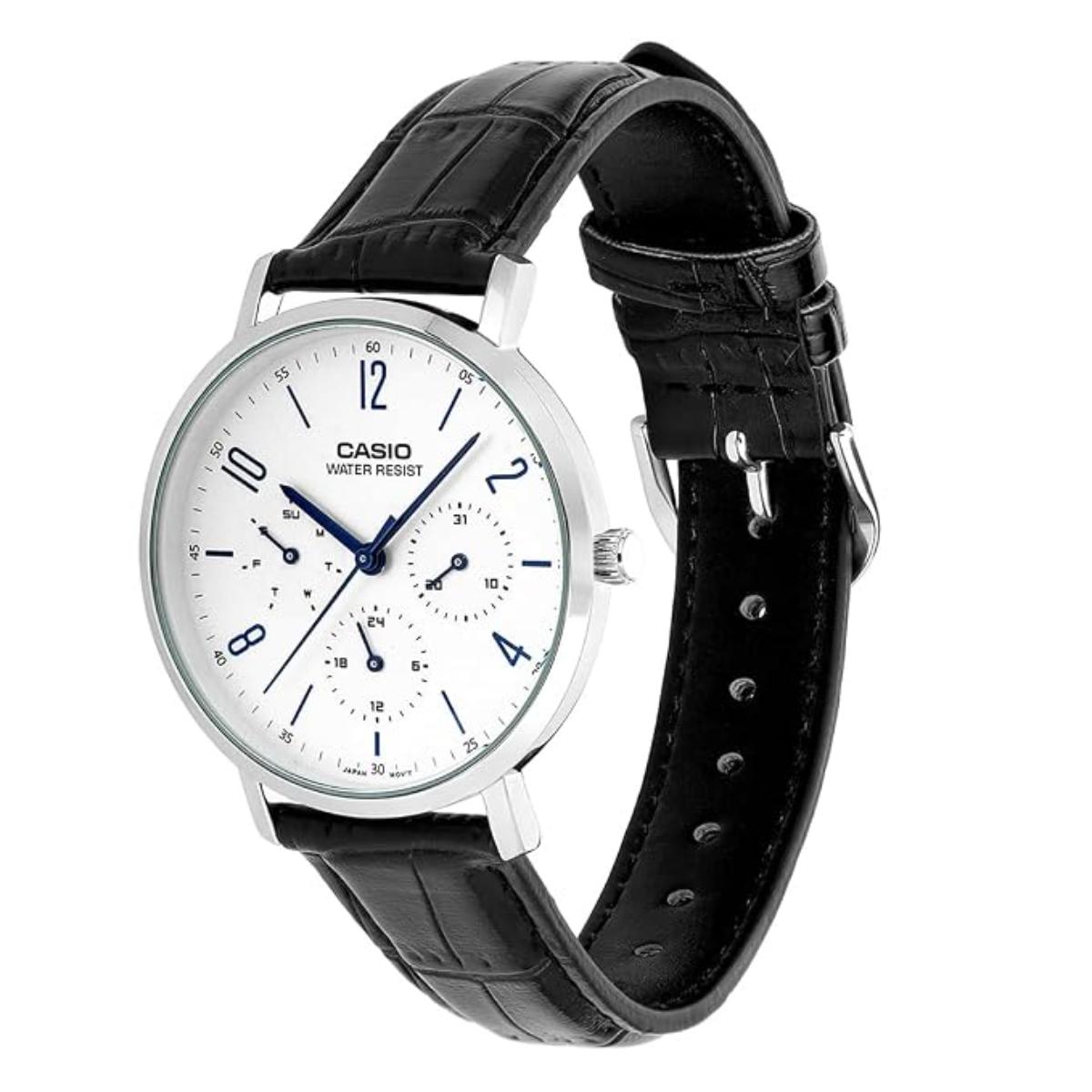 CASIO MTP-VT06L-7B White Dial Analog Leather Strep Men's Watch A2571