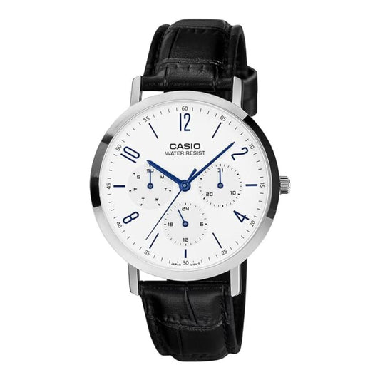 CASIO MTP-VT06L-7B White Dial Analog Leather Strep Men's Watch A2571