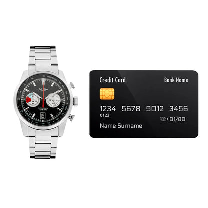 ALBA Black + White Dial Chronograph Men's Watch A4B001X1