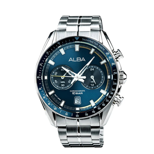 ALBA Navy Blue Dial Chronograph Men's Watch A4B017X1