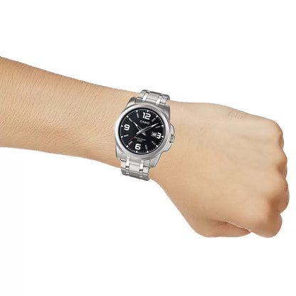 ENTICER MEN  MTP-1314D-1AVDF Silver Analog Watch A550