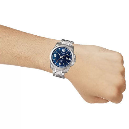 Casio A551 ENTICER MEN MTP-1314D-2AVDF Silver Analog Watch