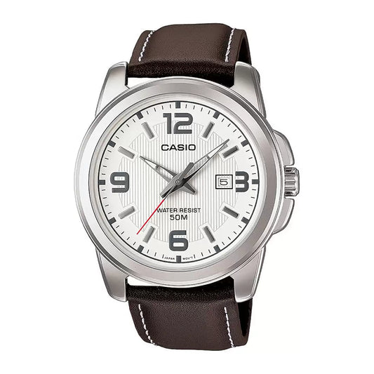 Casio A553 ENTICER MEN MTP-1314L-7AVDF Brown Leather Men's Watch