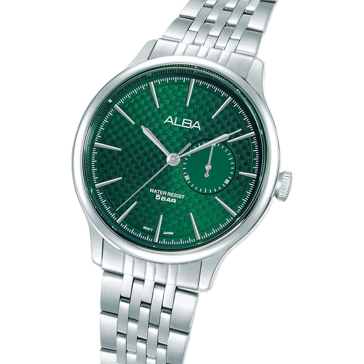 ALBA Matrix Time Carbon Green Dial Trend Men's Watch A5B001X1