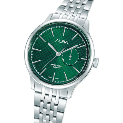 ALBA Matrix Time Carbon Green Dial Trend Men's Watch A5B001X1