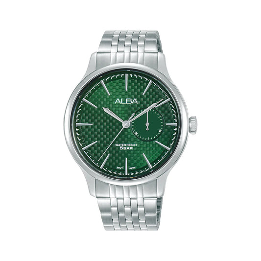 ALBA Matrix Time Carbon Green Dial Trend Men's Watch A5B001X1