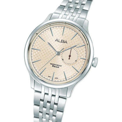 ALBA Quartz Ivory Dial Analog Stainless Steel Men's Watch A5B009X1