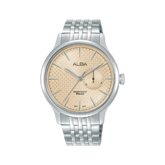 ALBA Quartz Ivory Dial Analog Stainless Steel Men's Watch A5B009X1