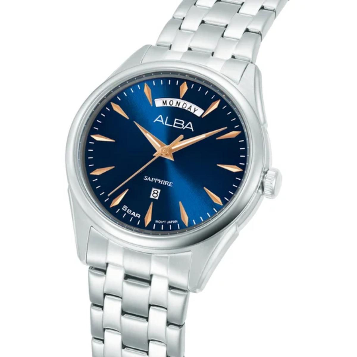 ALBA Classic Quartz Blue Sunray Dial Analog Men's Watch A6B005X1