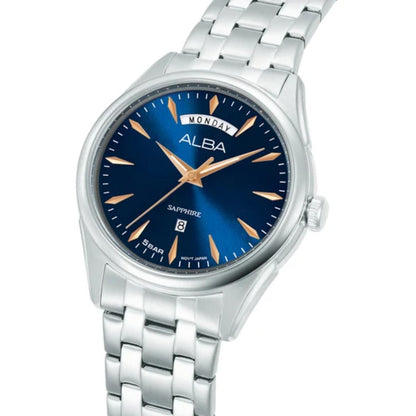 ALBA Classic Quartz Blue Sunray Dial Analog Men's Watch A6B005X1