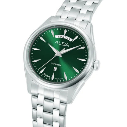 ALBA Prestige Quartz Green Dial Analog Men's Watch A6B007X1