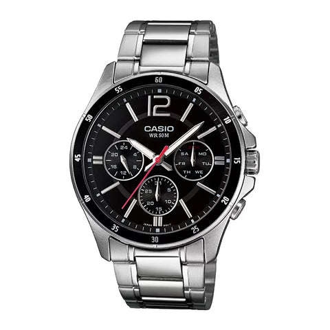 Casio ENTICER MEN MTP-1374D-1AVDF - A832 Silver Multi-Dial - Men's Watch - Buy Now at Sai Creations Watches