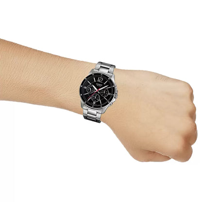 Casio ENTICER MEN MTP-1374D-1AVDF - A832 Silver Multi-Dial - Men's Watch