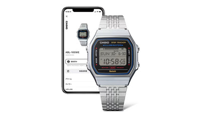 Casio VINTAGE ABL-100WE-1A Digital Watch with World Time - D365