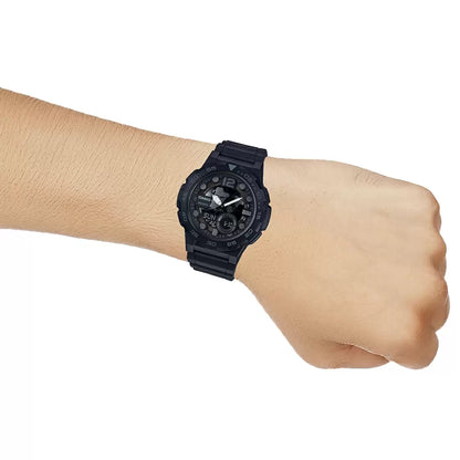 Casio YOUTH AEQ-100W-1BVDF - AD217 Black Analog-Digital - Men's Watch