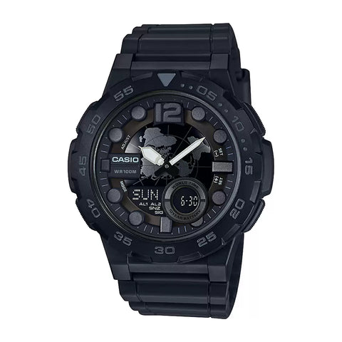 Casio YOUTH AEQ-100W-1BVDF - AD217 Black Analog-Digital - Men's Watch - Buy Now at Sai Creations Watches