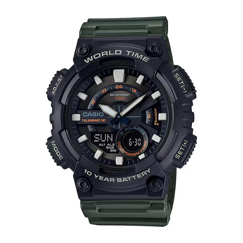 Casio YOUTH AEQ-110W-3AVDF - AD223 Green Analog-Digital - Men's Watch - Buy Now at Sai Creations Watches