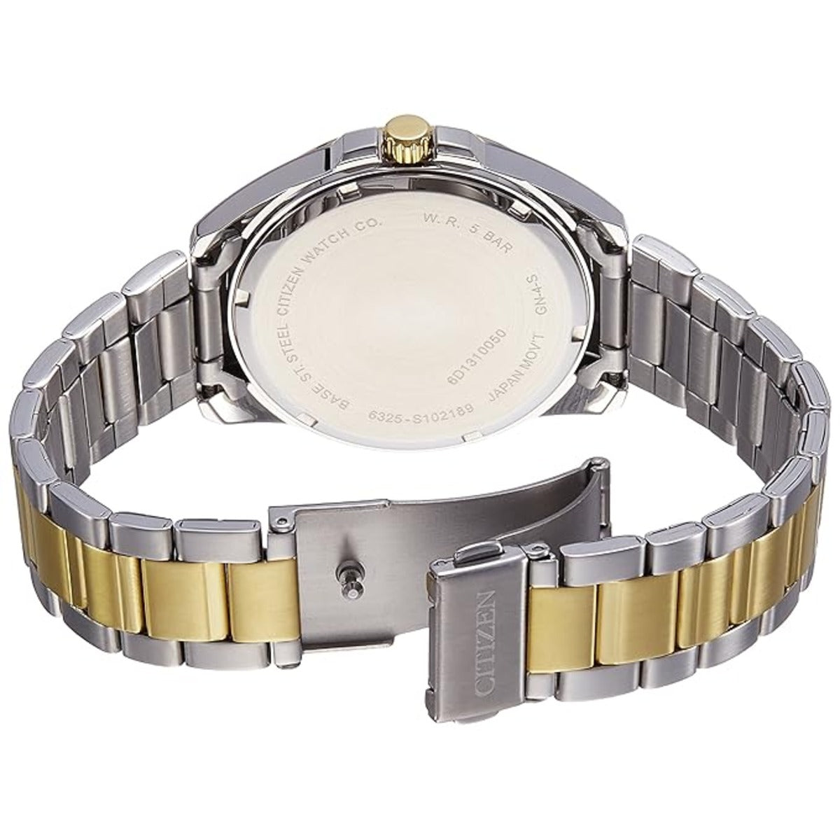 Two-tone silver and gold watch with Citizen logo on a white background