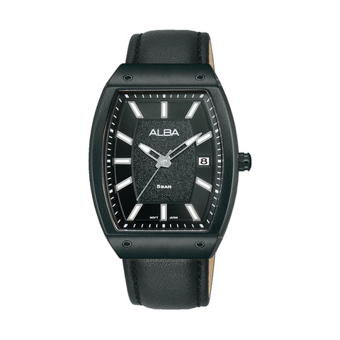 ALBA Stardust Black Dial With Black Leather Strap Men's Watch - AG8M81X1 - Buy Now at Sai Creations Watches