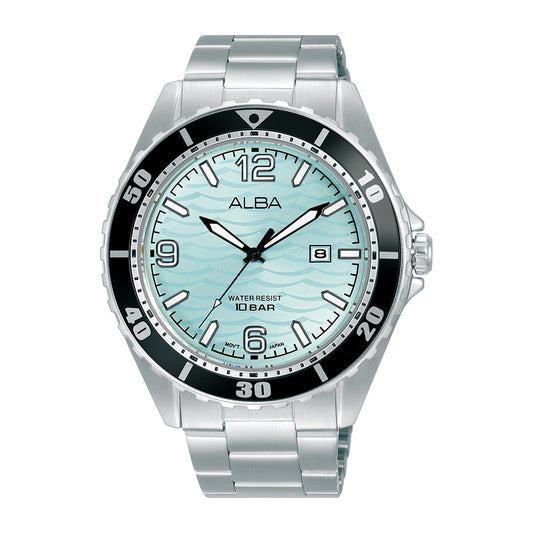 ALBA Light blue patterned dial Analog Men's Watch AG8N51X1