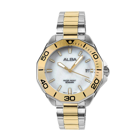 ALBA White Mother of Pearl Watch For Women AG8P21X1