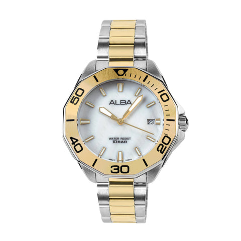 ALBA White Mother of Pearl Watch For Women AG8P21X1 - Buy Now at Sai Creations Watches