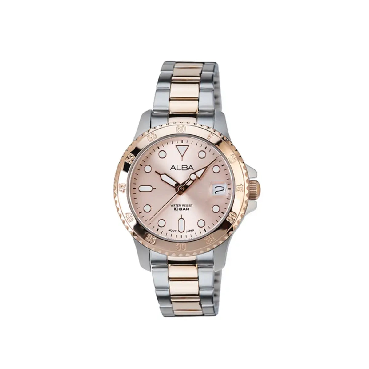 ALBA Quartz Light Pink Dial Analog Women's Watch AG8Q34X1