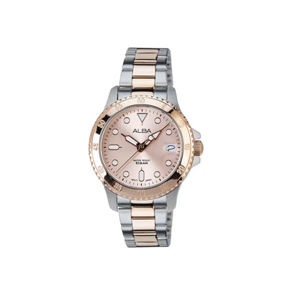 ALBA Quartz Light Pink Dial Analog Women's Watch AG8Q34X1