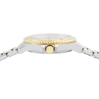 ALBA 34mm Silver-White Dial with Gold Bezel Women's Watch AG8Q36X1
