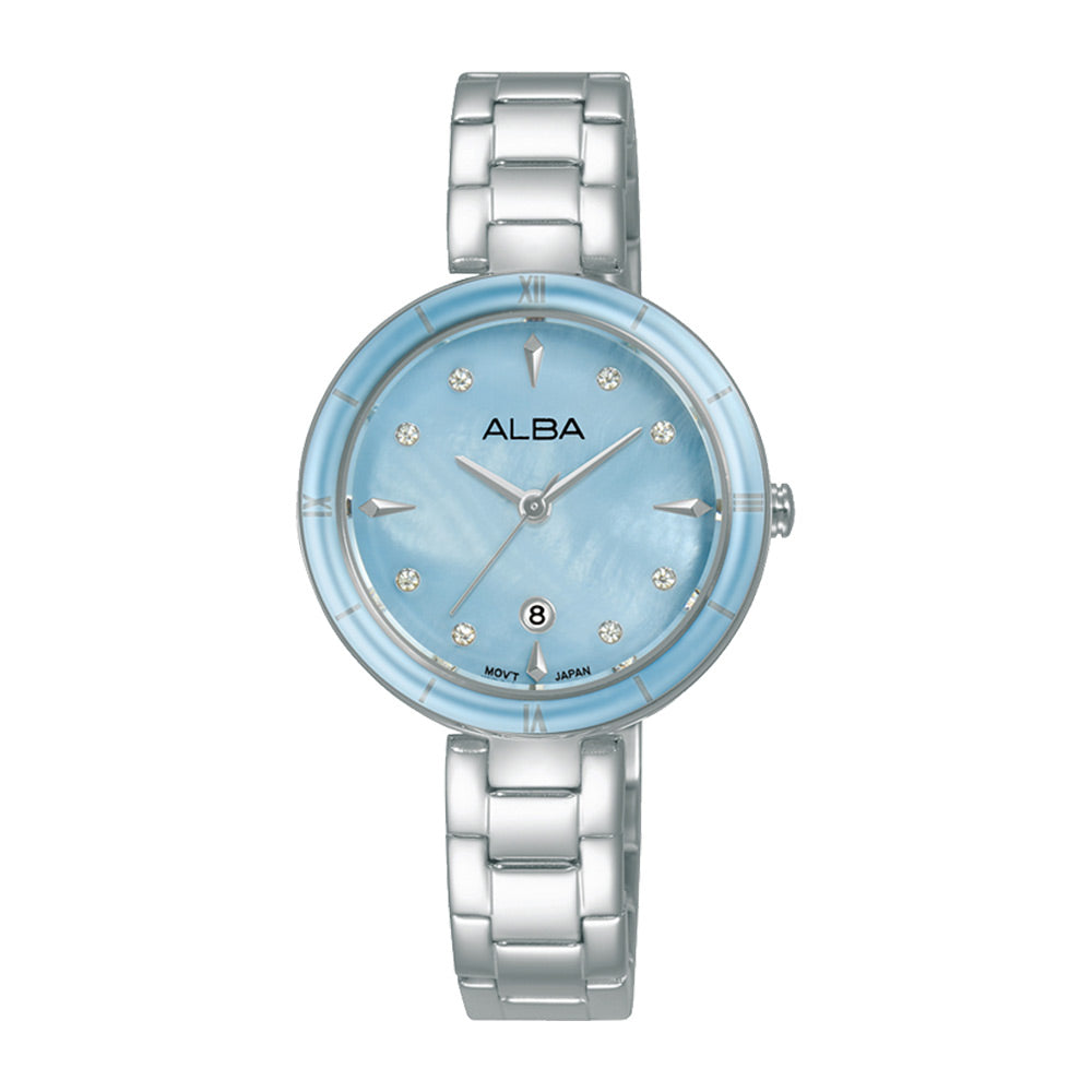 ALBA Light Blue MOP dial Ladies Watch - AH7AX1X1